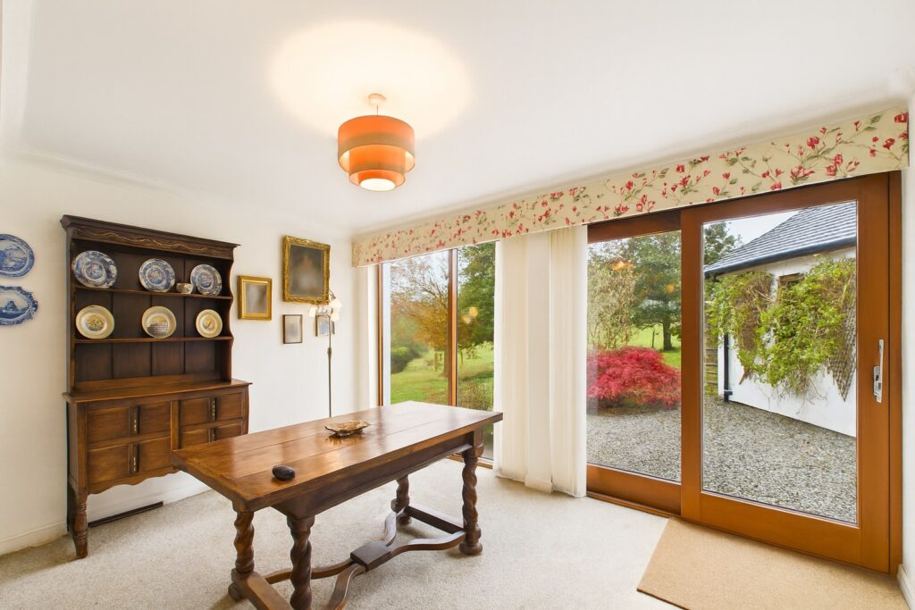 Traditional Dining Room with Garden View